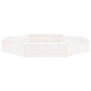 vidaXL fehér nyolcszögű tömör fenyőfa homokozó ülésekkel