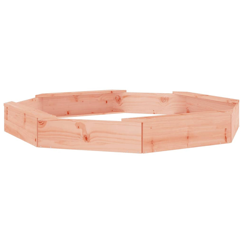 vidaXL nyolcszög alakú tömör duglászfenyő homokozó ülésekkel