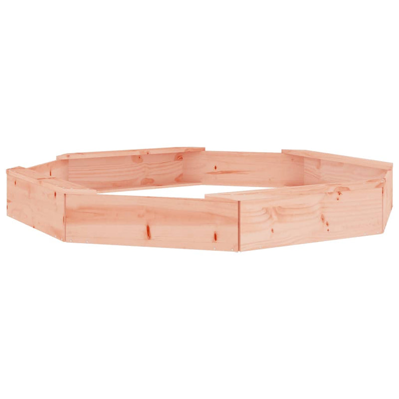 vidaXL nyolcszög alakú tömör duglászfenyő homokozó ülésekkel