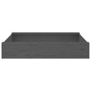 vidaXL szürke négyszög alakú tömör fenyőfa homokozó ülésekkel