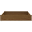 vidaXL mézbarna négyszög alakú tömör fenyőfa homokozó ülésekkel