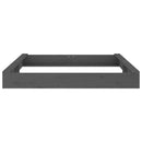 vidaXL szürke négyszög alakú tömör fenyőfa homokozó ülésekkel