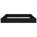 vidaXL fekete négyszögű tömör fenyőfa homokozó ülésekkel