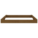 vidaXL mézbarna négyszög alakú tömör fenyőfa homokozó ülésekkel