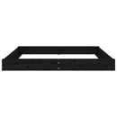 vidaXL fekete négyszögű tömör fenyőfa homokozó ülésekkel