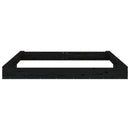 vidaXL fekete négyszögű tömör fenyőfa homokozó ülésekkel