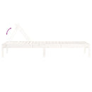 vidaXL 2 db fehér tömör fenyő napozóágy 199,5x60x74 cm