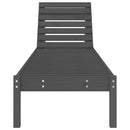 vidaXL szürke tömör fenyő napozóágy 199,5x60x74 cm