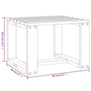 vidaXL kerti tömör fenyőfa kisasztal 40x38x28,5 cm