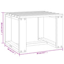 vidaXL fehér tömör fenyőfa kerti kisasztal 40x38x28,5 cm