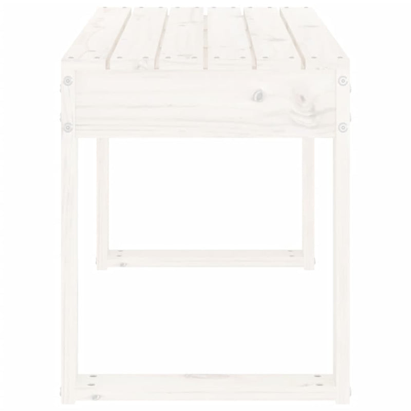 vidaXL fehér tömör fenyőfa kerti pad 80x38x45 cm