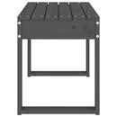 vidaXL szürke tömör fenyőfa kerti pad 80x38x45 cm