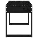 vidaXL fekete tömör fenyőfa kerti pad 80x38x45 cm