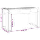 vidaXL fekete tömör fenyőfa kerti pad 80x38x45 cm