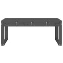 vidaXL szürke tömör fenyőfa kerti pad 110x38x45 cm