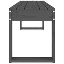vidaXL szürke tömör fenyőfa kerti pad 110x38x45 cm