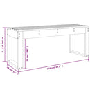vidaXL mézbarna tömör fenyőfa kerti pad 110x38x45 cm