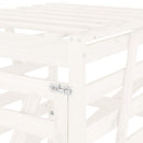 vidaXL fehér tömör fenyőfa szemeteskuka tároló 84x90x128,5 cm
