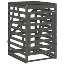 vidaXL szürke tömör fenyőfa szemeteskuka tároló 84x90x128,5 cm