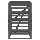 vidaXL szürke tömör fenyőfa szemeteskuka tároló 84x90x128,5 cm