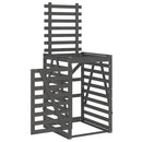 vidaXL szürke tömör fenyőfa szemeteskuka tároló 84x90x128,5 cm