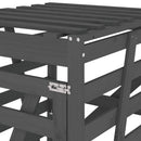 vidaXL szürke tömör fenyőfa szemeteskuka tároló 84x90x128,5 cm