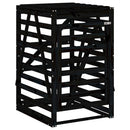 vidaXL fekete tömör fenyőfa szemeteskuka tároló 84x90x128,5 cm