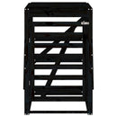 vidaXL fekete tömör fenyőfa szemeteskuka tároló 84x90x128,5 cm