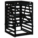 vidaXL fekete tömör fenyőfa szemeteskuka tároló 84x90x128,5 cm
