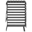 vidaXL szürke tömör fenyőfa szemeteskuka tároló hosszabbító