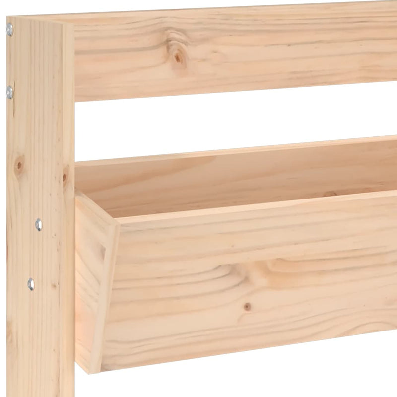 vidaXL 3 szintes tömör fenyőfa fali virágtartó 60 x 18,5 x 110 cm