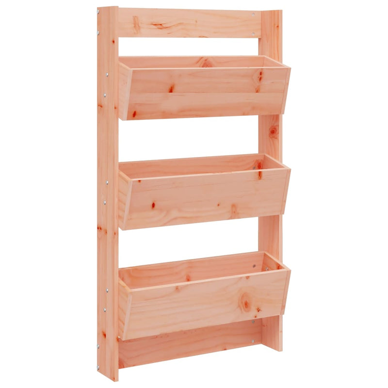 vidaXL 3 szintes tömör duglászfenyő fali virágtartó 60 x 18,5 x 110 cm