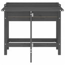 vidaXL szürke tömör fa kerti ültetőláda összecsukható asztallappal