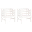 vidaXL 2 db fehér tömör fenyőfa kerti szék 61,5 x 53 x 71 cm