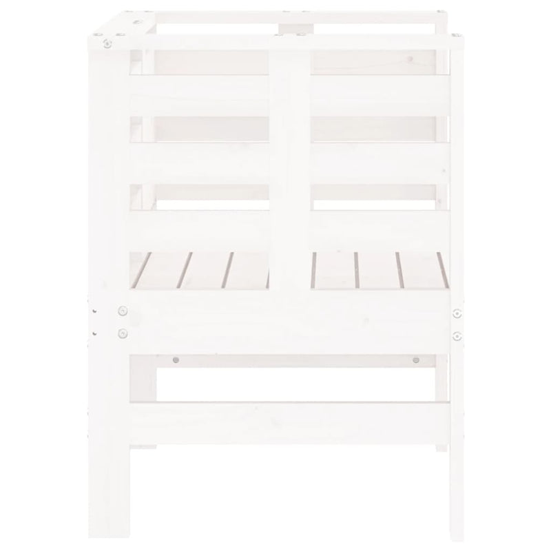 vidaXL 2 db fehér tömör fenyőfa kerti szék 61,5 x 53 x 71 cm