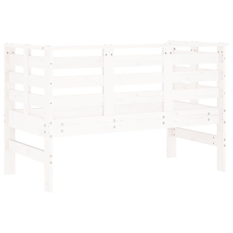 vidaXL fehér tömör fenyőfa kerti pad 111,5 x 53 x 71 cm