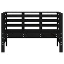 vidaXL fekete tömör fenyőfa kerti pad 111,5 x 53 x 71 cm