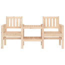 vidaXL kétszemélyes tömör fenyőfa kerti pad asztallal
