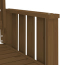 vidaXL kétszemélyes mézbarna tömör fenyőfa kerti pad asztallal