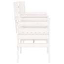 vidaXL kétszemélyes fehér tömör fenyőfa kerti pad asztallal