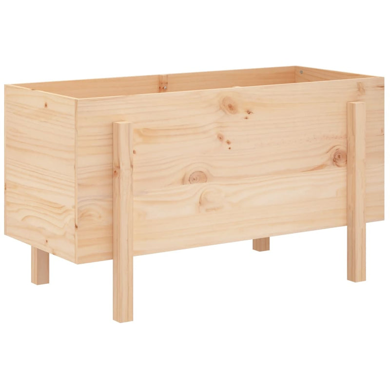 vidaXL tömör fenyőfa kerti magaságyás 101 x 50 x 57 cm