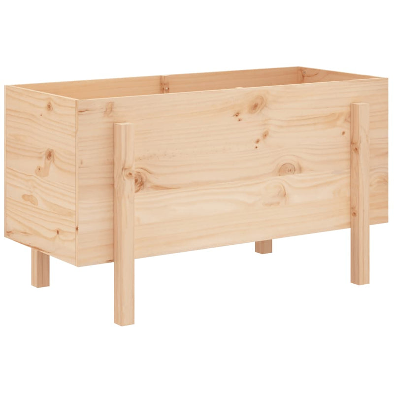 vidaXL tömör fenyőfa kerti magaságyás 101 x 50 x 57 cm