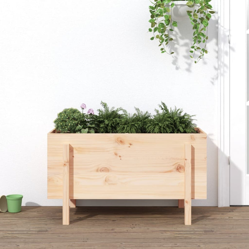 vidaXL tömör fenyőfa kerti magaságyás 101 x 50 x 57 cm