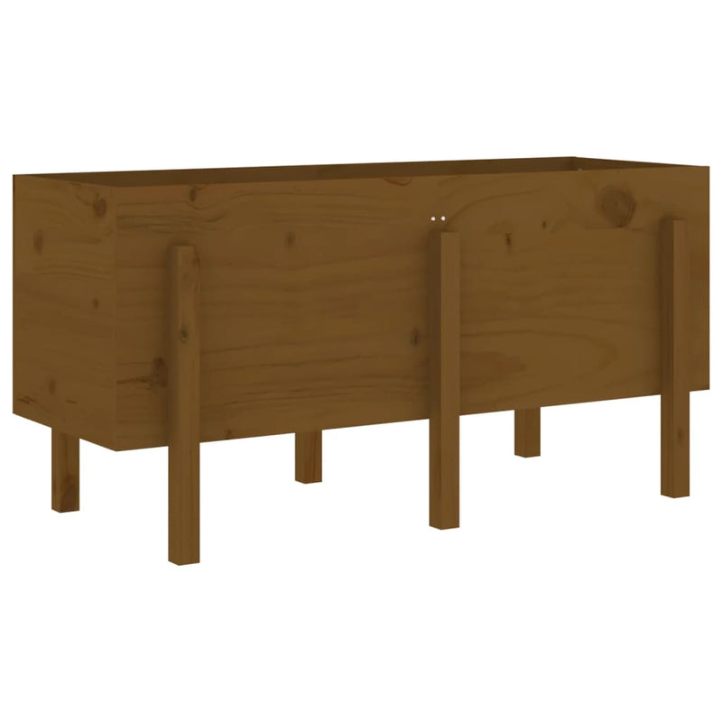 vidaXL mézbarna tömör fenyőfa kerti magaságyás 121 x 50 x 57 cm