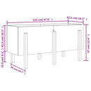 vidaXL mézbarna tömör fenyőfa kerti magaságyás 121 x 50 x 57 cm