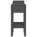 vidaXL szürke tömör fenyő kerti növénytartó 62 x 30 x 69 cm