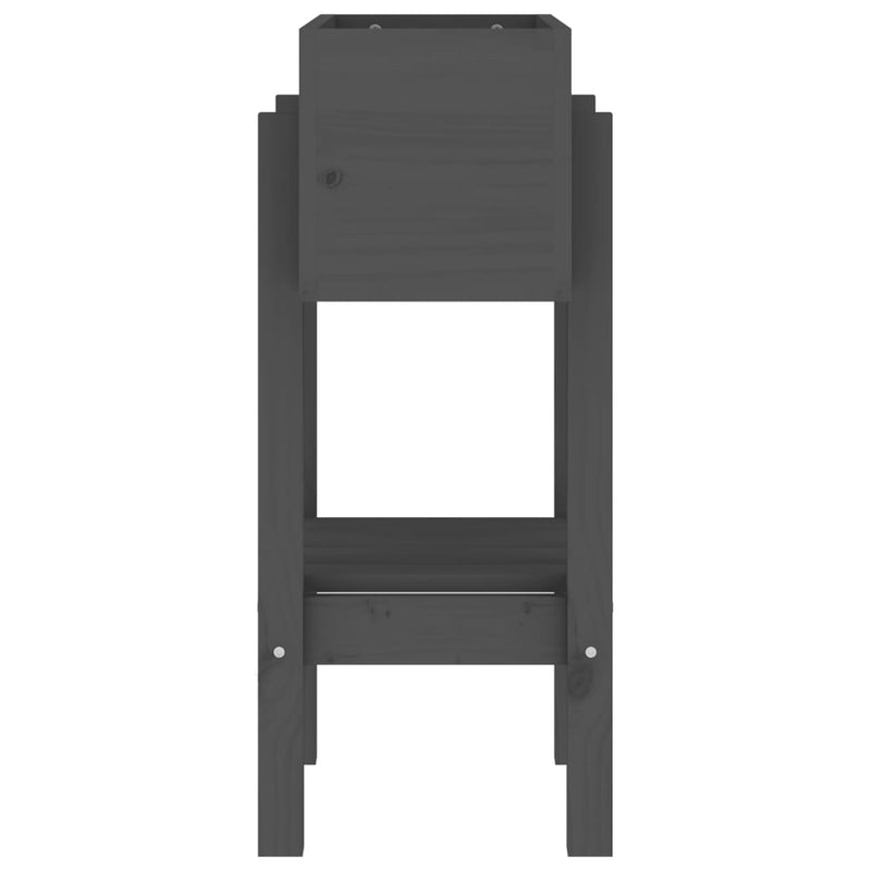 vidaXL szürke tömör fenyő kerti növénytartó 62 x 30 x 69 cm