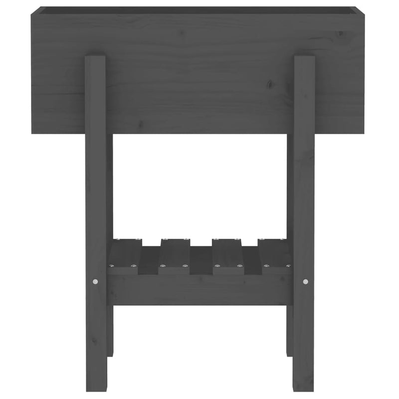 vidaXL szürke tömör fenyő kerti növénytartó 62 x 30 x 69 cm