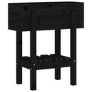 vidaXL fekete tömör fenyő kerti növénytartó 62 x 30 x 69 cm