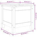 vidaXL fekete tömör fenyő kerti növénytartó 40x40x39 cm